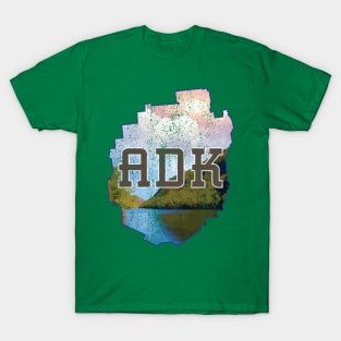 Distressed Adirondack River Scene T-Shirt